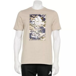 Adidas Men's Beige Camo Graphic Tee
